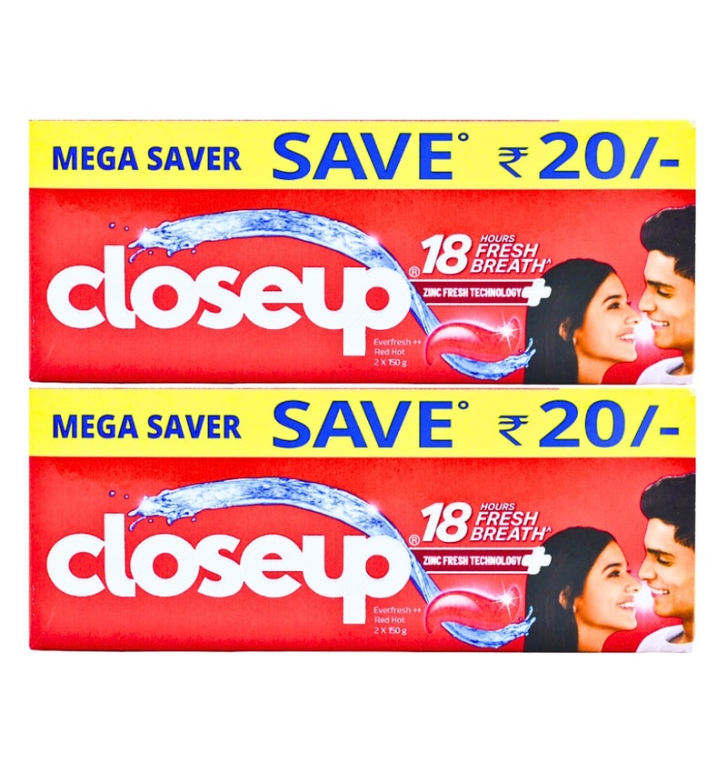 Closeup Toothpaste SuperFresh Red (150g X 2Set) 300g X Pack of 2Pcs - Image 1